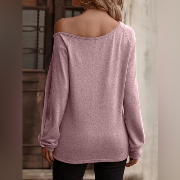 Decorative Button One Shoulder T-Shirt - available in 4 other colors - Picture 11 of 15